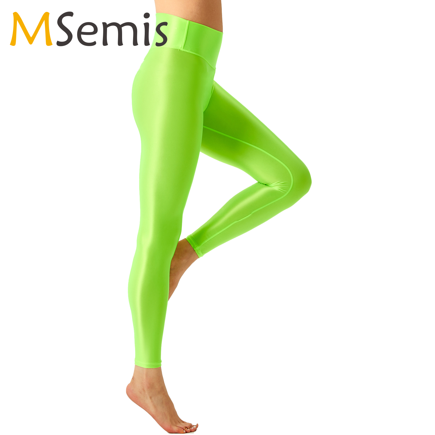 Pilates Yoga Legging - بنطلون نسائي لامع باليه مرن برباط