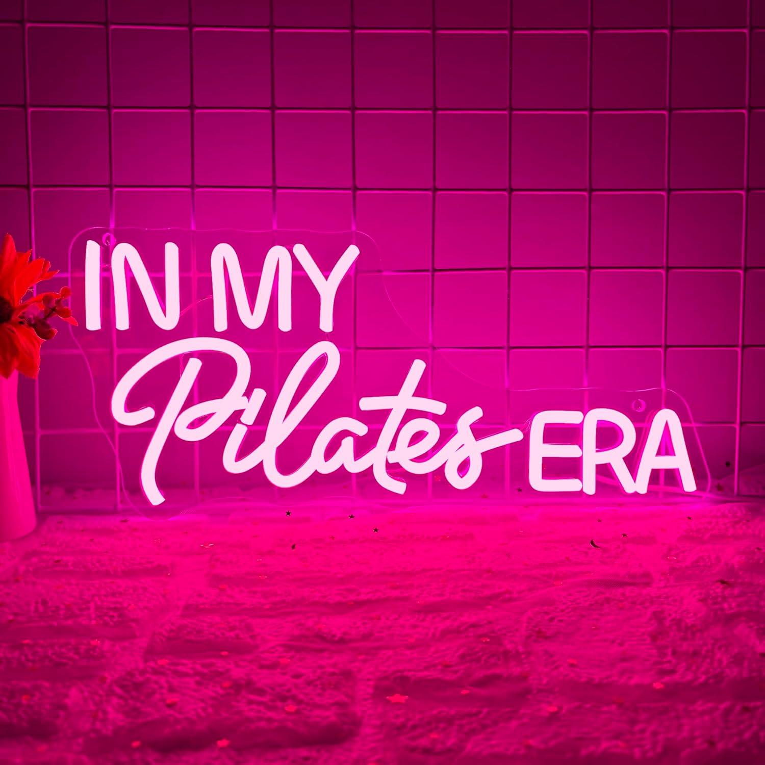 Pilates Yoga Room - لافتة نيون بإضاءة LED قابلة للتعتيم