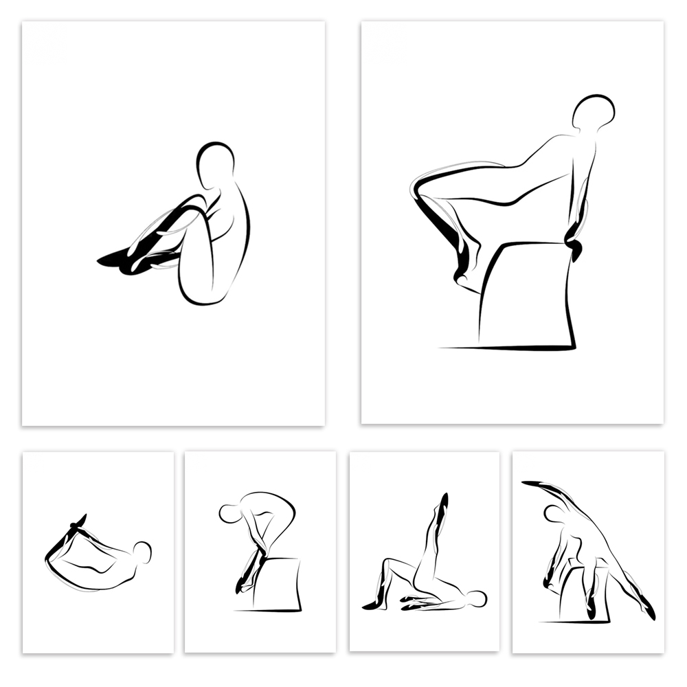 Pilates Yoga Room - ملصقات البيلاتيس، عمليات الدفع بالبيلاتيس، أوضاع