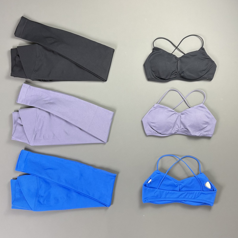 Pilates Yoga Legging - طقم ليقنز رياضي نسائي من قطعتين،