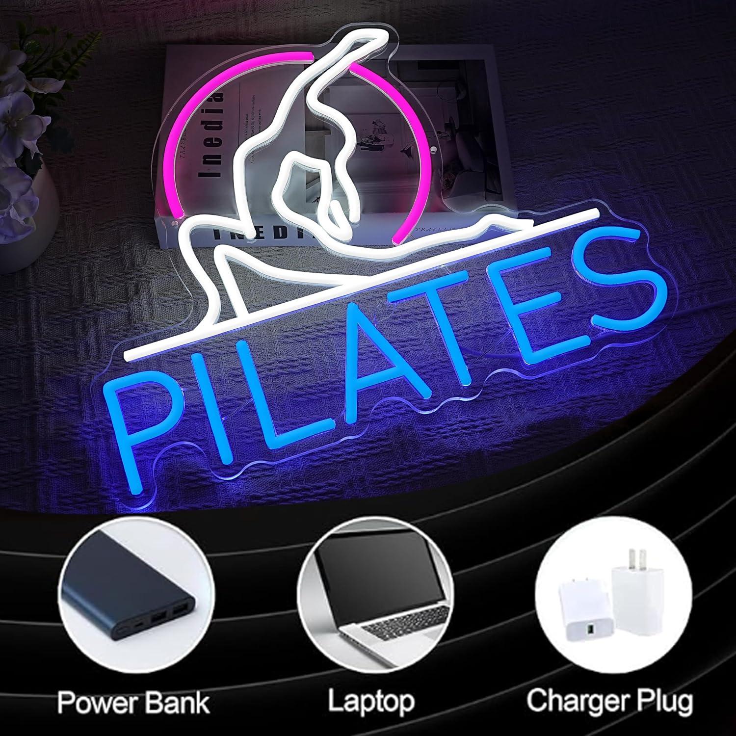 لافتة نيون لليوغا والبيلاتس مع - مراجعة Pilates Yoga Room وسعره