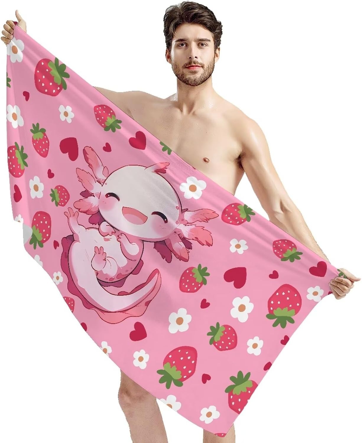 منشفة شاطئ لطيفة على شكل فراول - مراجعة Pilates Yoga Towel وسعره