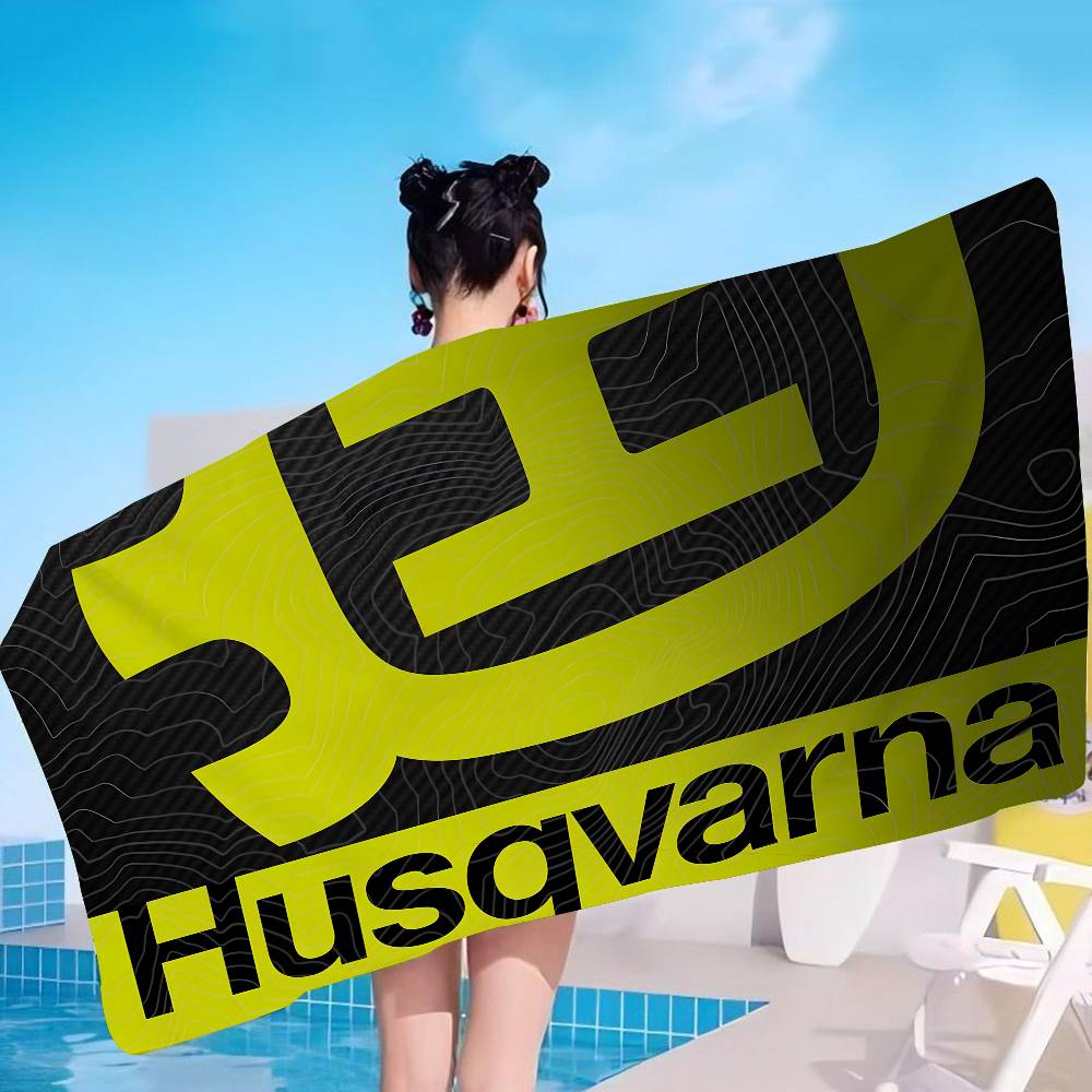 منشفة شاطئ بشعار H-HusqvarnaS، - مراجعة Pilates Yoga Towel وسعره