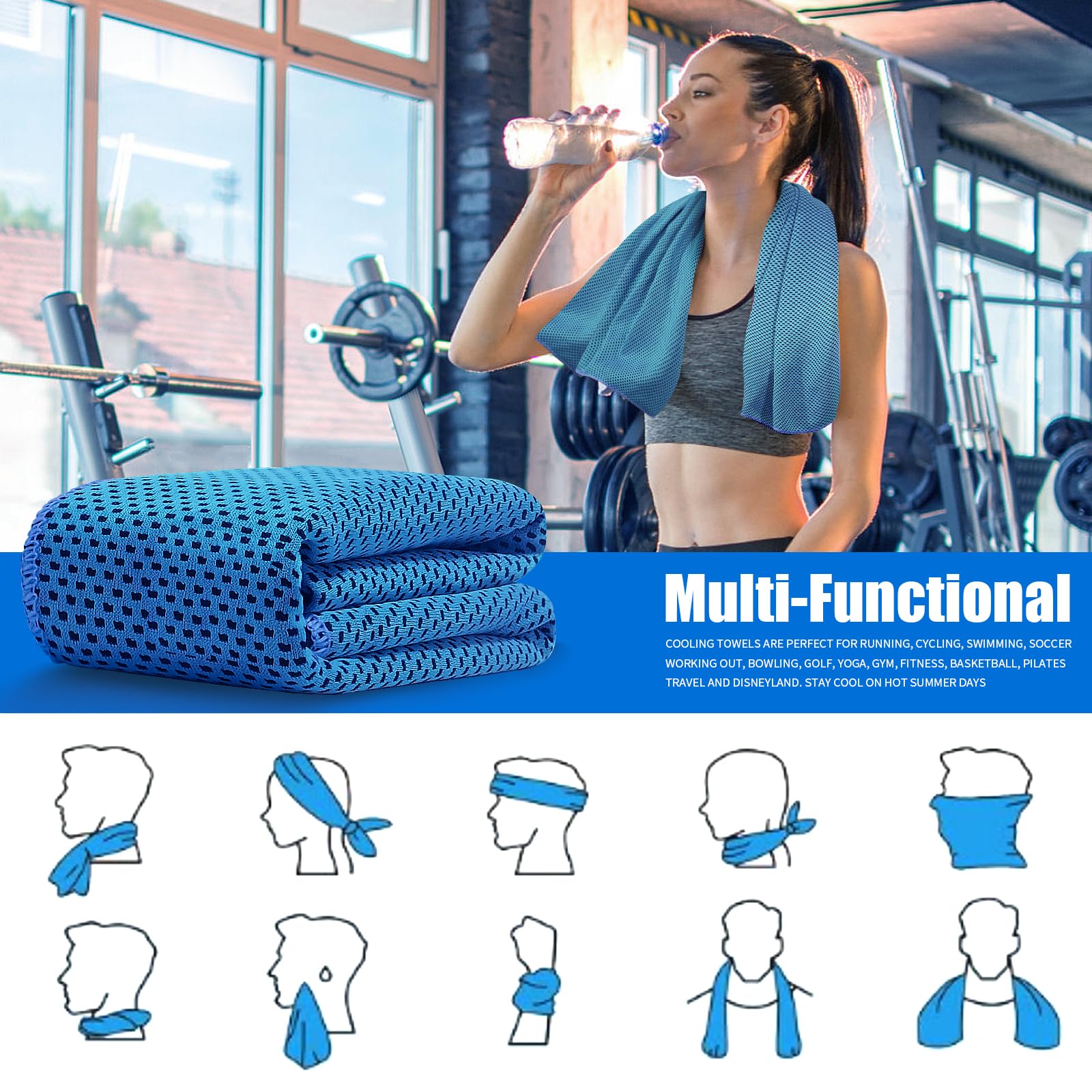 30x100 سنتيمتر مناشف التبريد 4 - مراجعة Pilates Yoga Towel وسعره
